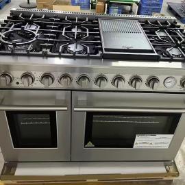 Gas Stove 进口七口连体烤箱带烤盘一体液化气天然气两用燃气